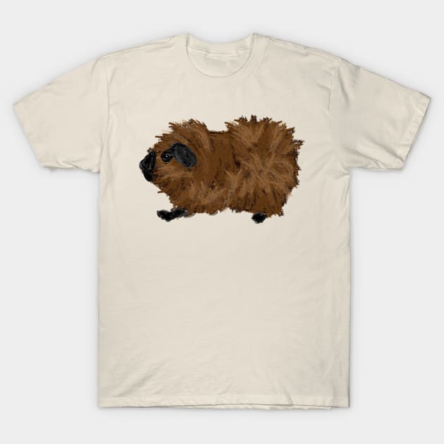 Nice Artwork showing a californian-colored Abyssinian Guinea Pig T-Shirt by JDHegemann